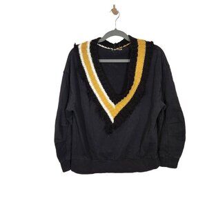 Zara sweatshirt top‎ Sweatshirt knit V-neck collar Size Small